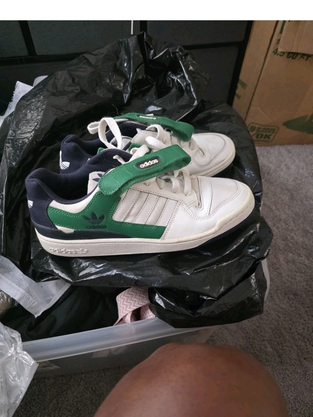 adidas Forum Low White & Green Sneakers